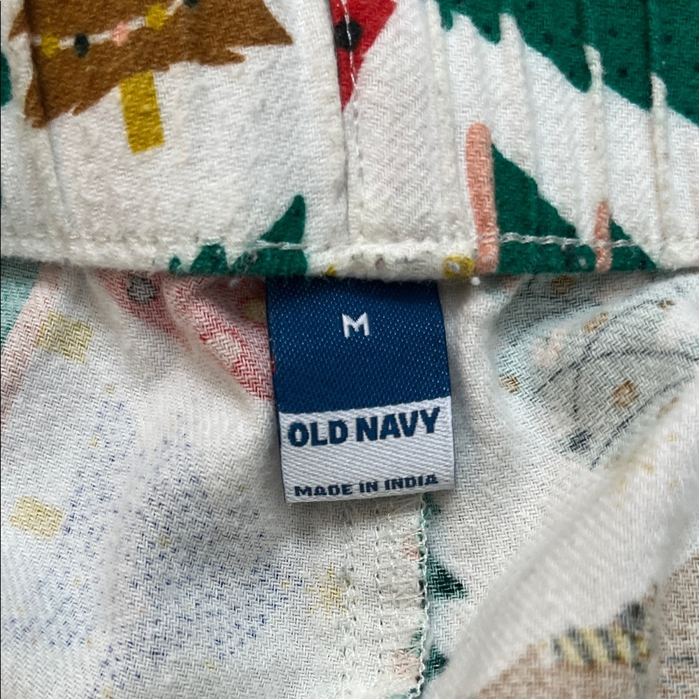 Old Navy Multicolor Christmas Tree Print Women's Pajama Pants - Picture 4 of 5